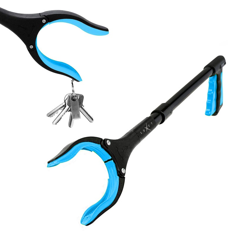 Grabber Tool 19 Aluminum Magnetic Claw Rotating Lightweight Foldable Reacher Grabber Pickup Tool Gripper Grabbers for Elderly Grab it Reaching Tool Trash Picker Grabber Blue by Luxet